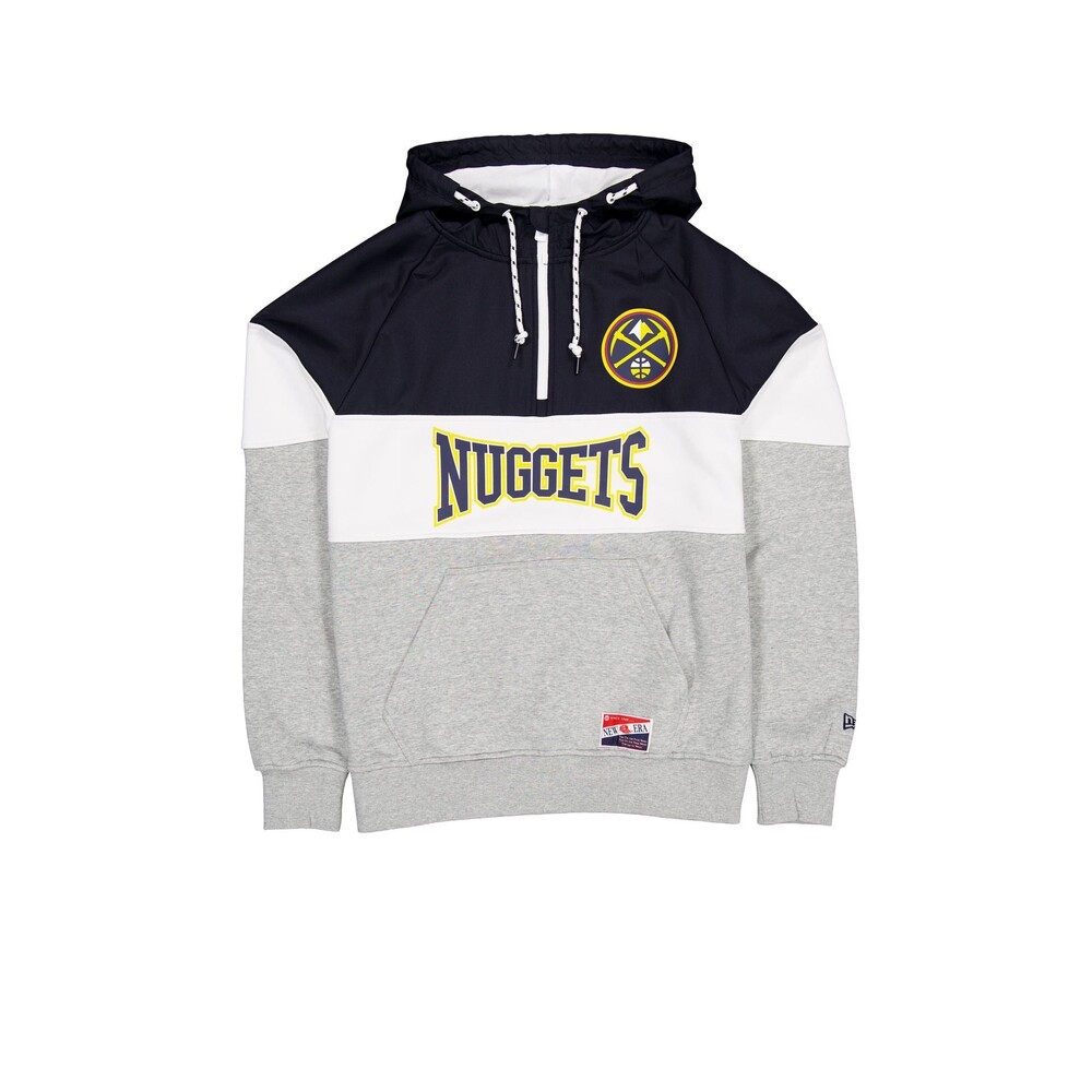 New Era Denver Nuggets Throwback Color Block Hoodie - Size S